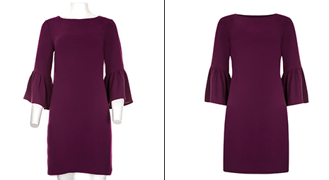 Before-after example of ghost mannequin for women clothing